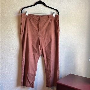 J Jill Linen Blend Stretch Crop Pant